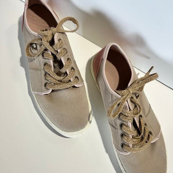 TOAS women’s size 9, lace up loafers, Ecru color - Picture 5 of 12